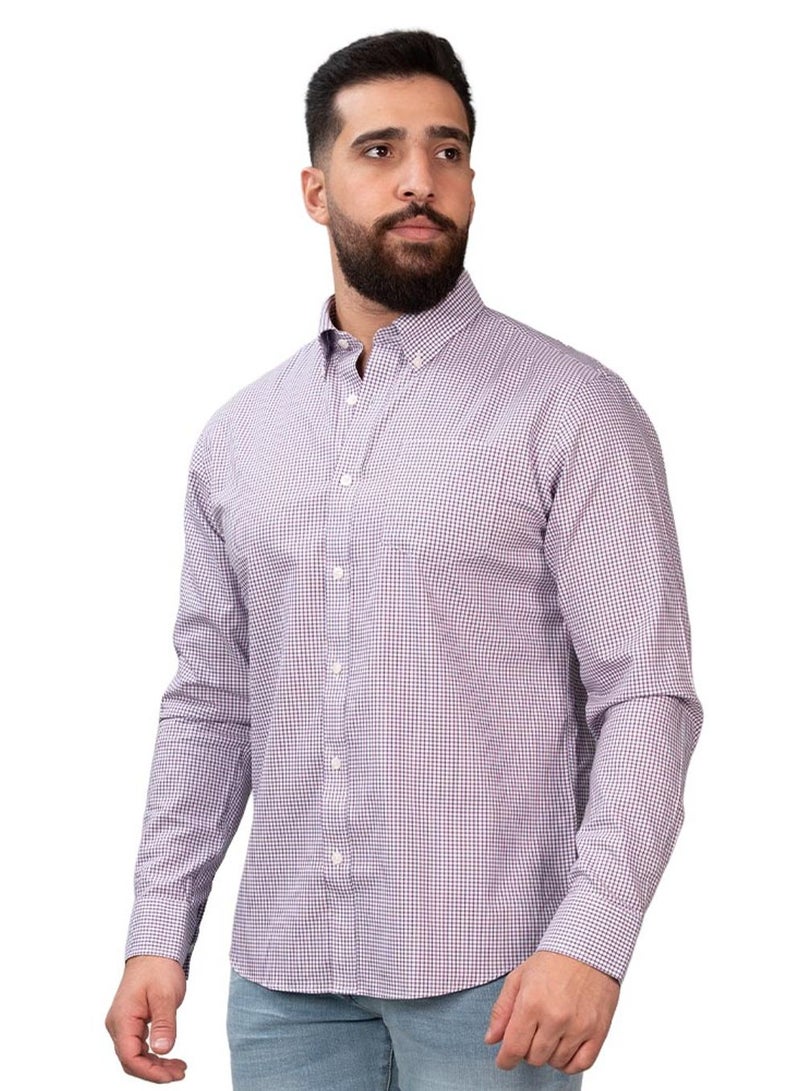GIORDANO Men's Wrinkle-Free Long Sleeve Cotton Oxford Shirt - Image 1