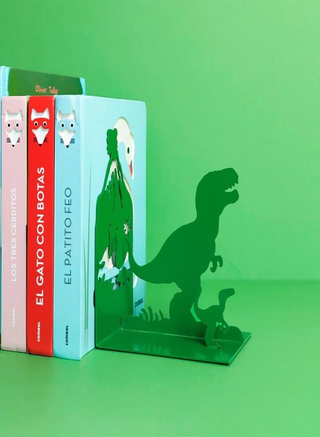 Balvi Bookend Jurassic Green colour Inspired by dinosaurs tales Metal - Image 2
