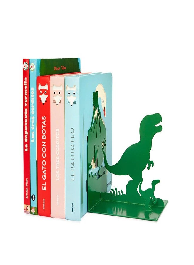 Balvi Bookend Jurassic Green colour Inspired by dinosaurs tales Metal - Image 1