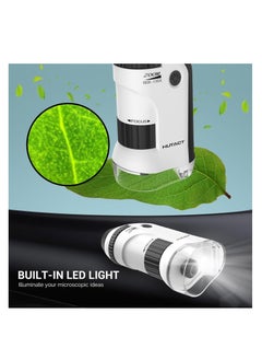 HUTACT HUTACT Pocket Microscope for Kids, 60X-135X Mini Portable Microscope with 5 Microscope Slides, Handheld Microscope for Children Students  - Image 3