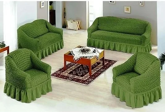 هيتجاه Anepe Sofa Sofa Bed Cover 3+2+1+1 Sofa Cover Green