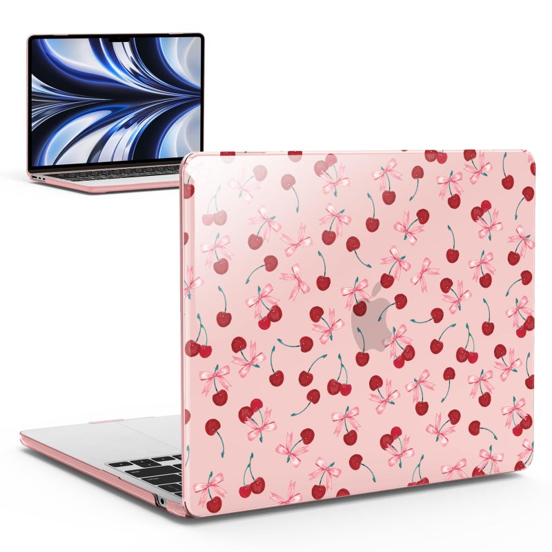 IBENZER Compatible with New 2025 2024 2023 MacBook Air 15 Inch Case M4 A3241 M3 A3114 M2 A2941 Hard Shell CasE for Mac Air 153 Retina Display Touch ID Cherry MAT15CHRY