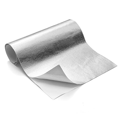 FLASLD Aluminized Heat Shield Thermal Barrier Adhesive Backed Heat Sleeve 40'' X 40'' - Image 1