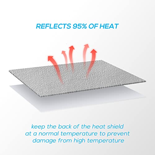 FLASLD Aluminized Heat Shield Thermal Barrier Adhesive Backed Heat Sleeve 40'' X 40'' - Image 4