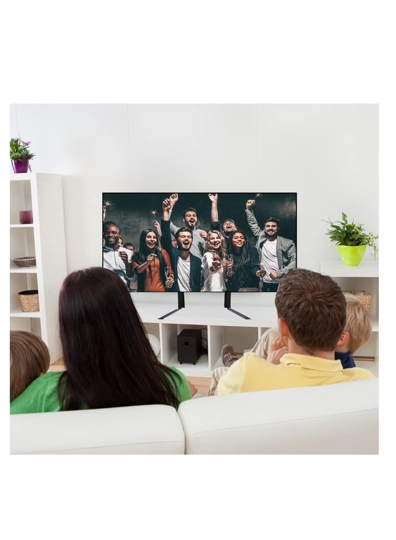 Universal TV Stand Tabletop for 40 to 70 inch Plasma LCD LED Flat Screen TVs, LCD TVs Premium Height Adjustable Leg Stand, Holds Up 35kg - Image 3