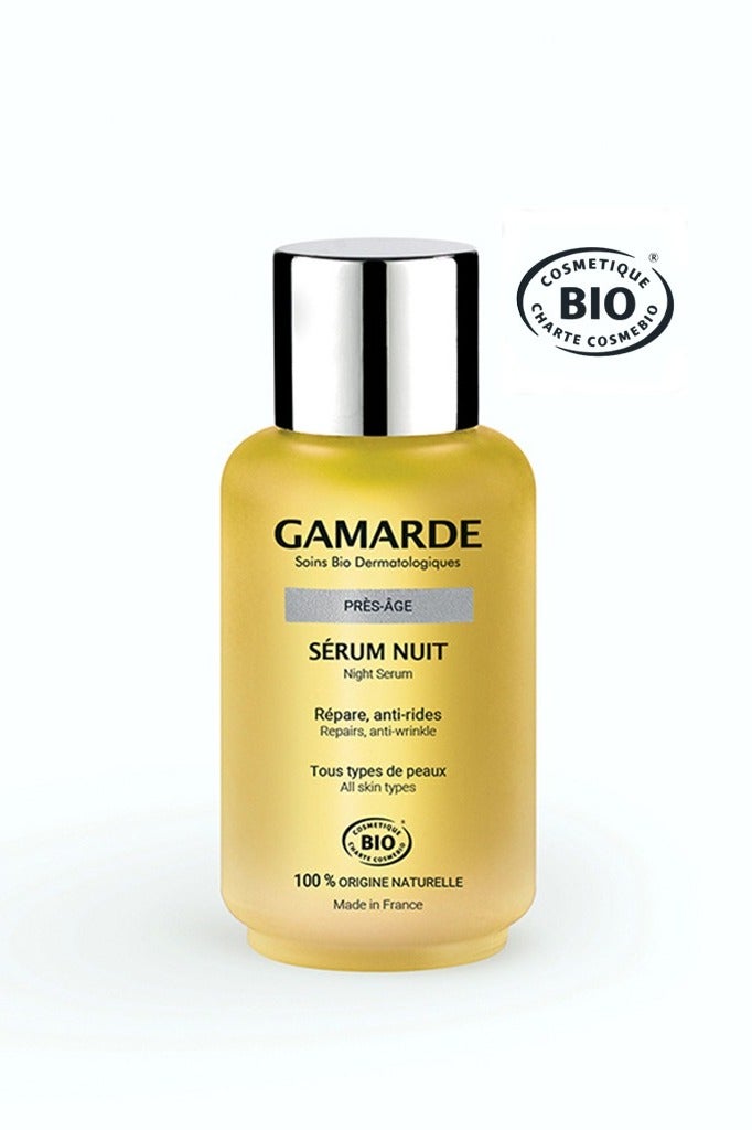 Night Serum 30ml – Certified Organic Anti-Oxidant & Anti-Aging Facial Serum with Wheat Germ Oil, Rosemary Essential Oil & Vitamin E – Nourishes, Repairs & Improves Skin Elasticity, Reduces Wrinkles – Vegan