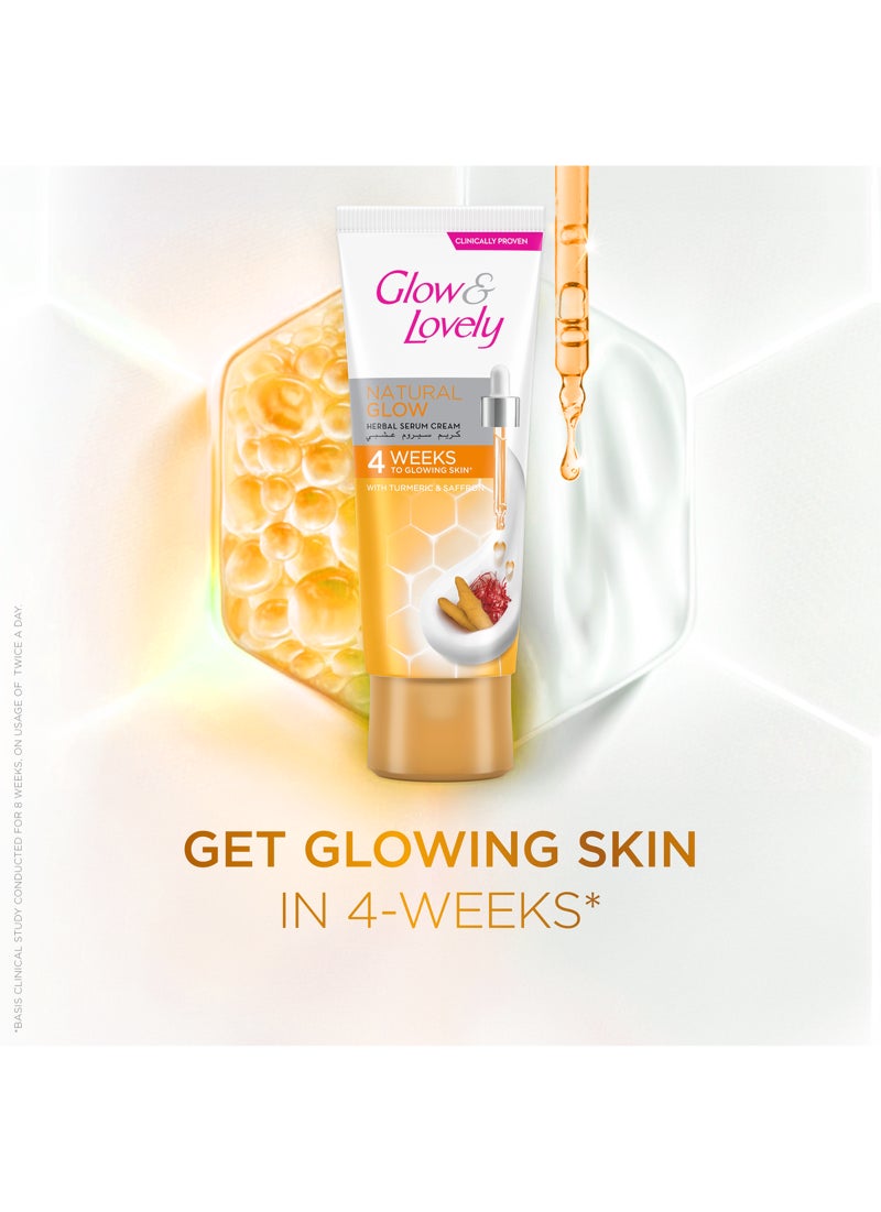 Glow & Lovely Natural Glow Herbal Serum Cream With Turmeric And Saffron 100g - Image 5
