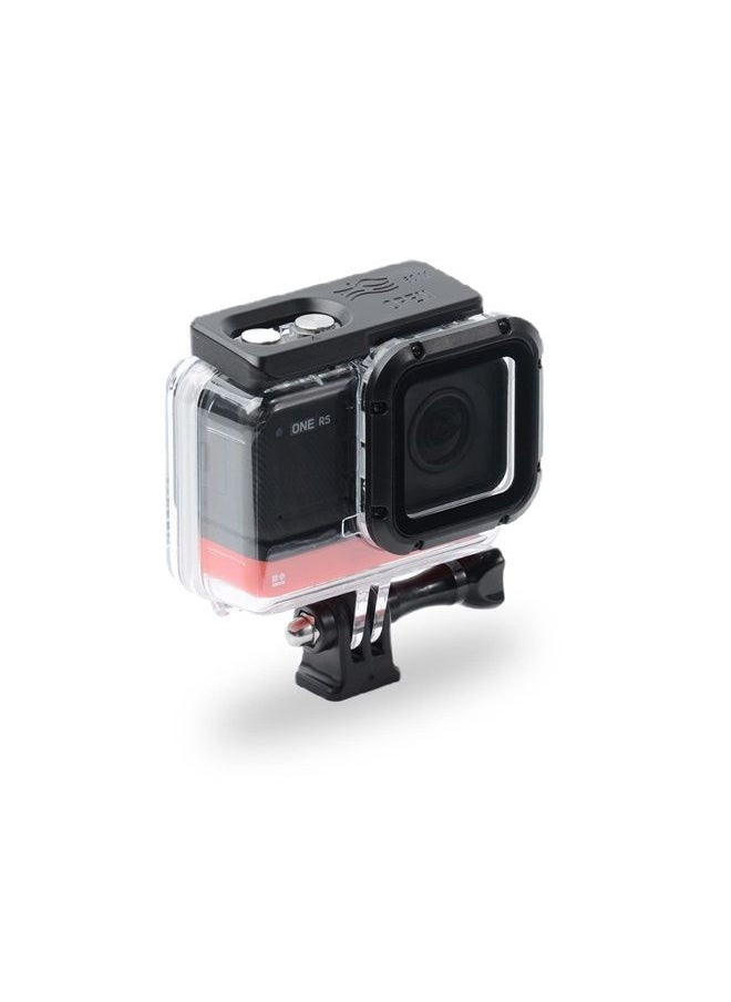 Sruim Waterproof Housing Case for Insta360 ONE RS 4K Edition, Underwater Diving Protective Shell 60M/196FT with Bracket Accessories 