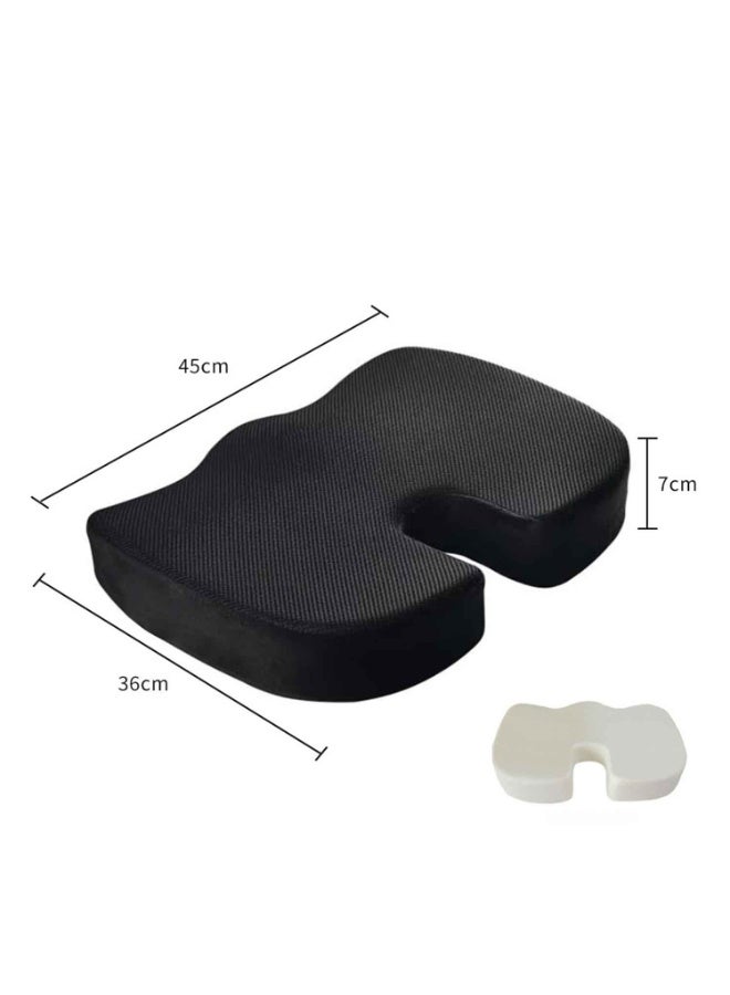 2PCS,Premium Comfort Seat Cushion,Non-Slip Orthopedic 100% Memory Foam Coccyx Cushion for Tailbone Pain,Cushion for Office Chair Car Seat,Back Pain & Sciatica Relief (Seat and Back cushion) - Image 4
