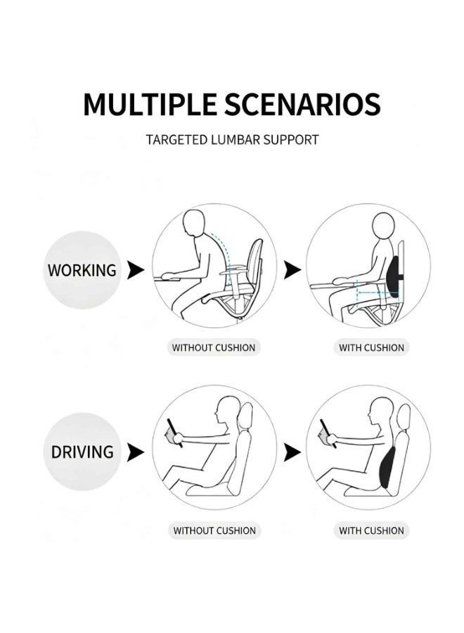 2PCS,Premium Comfort Seat Cushion,Non-Slip Orthopedic 100% Memory Foam Coccyx Cushion for Tailbone Pain,Cushion for Office Chair Car Seat,Back Pain & Sciatica Relief (Seat and Back cushion) - Image 5