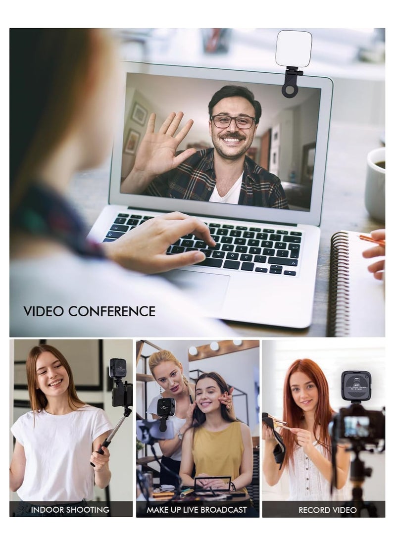 Selfie Light,Portable Full-Screen Fill Light with 3 Lighting Modes Adjusted 3 Color Clip Camera Light Rechargeable Lightweight Pocket fill Light for Phone Laptop Makeup Selfie-Black - Image 2