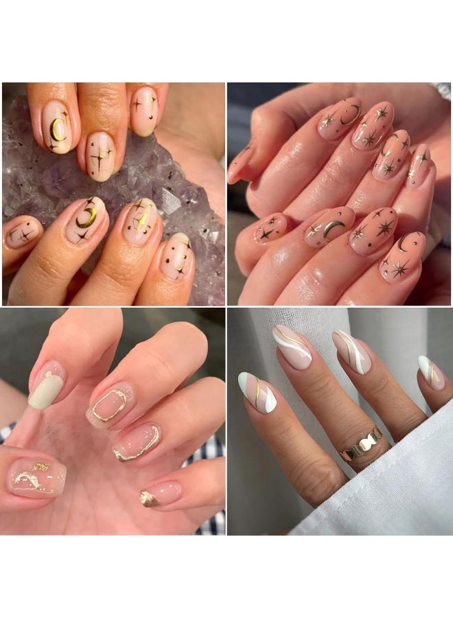 30 ورقة من ملصقات فن الأظافر الذهبية، ملصقات أظافر ذاتية اللصق ثلاثية الأبعاد، ملصقات أظافر ذهبية على شكل نجمة للأظافر الأكريليكية، لوازم أظافر ماسية من ورق الذهب للنساء - Image 5