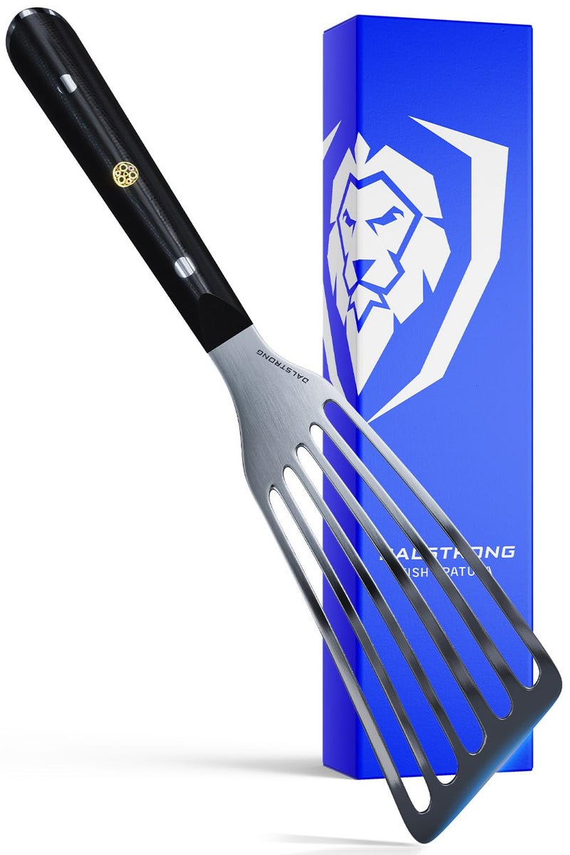 Dalstrong Dalstrong Professional Kitchen Fish Spatula - 7.5 inch - Slotted - High-Carbon, Heat-Resistant Spatula Stainless Steel - Metal Spatula - Flexible - Wide - Turner - Nonstick Cookware - G10 Handle  - Image 1