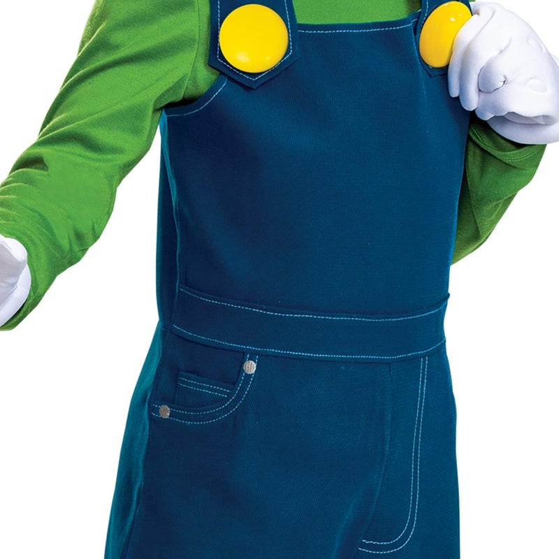 Disguise Luigi Costume for Kids - Official Super Mario Bros Costume and Accessories (Size 7-8) - Image 4