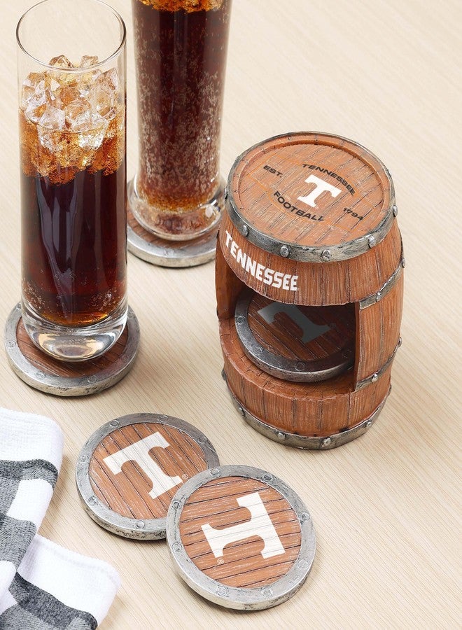 FOCO Tennessee Volunteers NCAA 5 Pack Barrel Coasters - Image 3