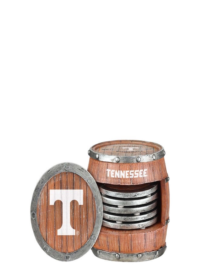 FOCO Tennessee Volunteers NCAA 5 Pack Barrel Coasters - Image 1