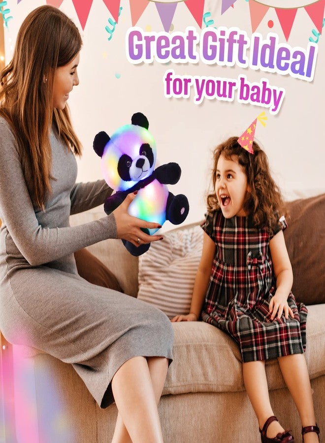 WEWILL Light up Panda Stuffed Animal LED Panda Bear Soft Plush Toys Glow in Dark Bedtime Companion with Night Lights Birthday Valentines Christmas for Toddler Kids, 12'' - Image 5