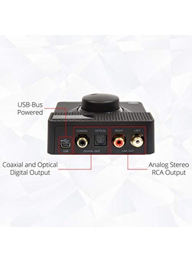 Syba Sonic 24bit 96KHz USB DAC Stereo Headphone Amplifier 2 Stage EQ Digital/Coaxial Output and RCA Output SD-DAC63116 - Image 5