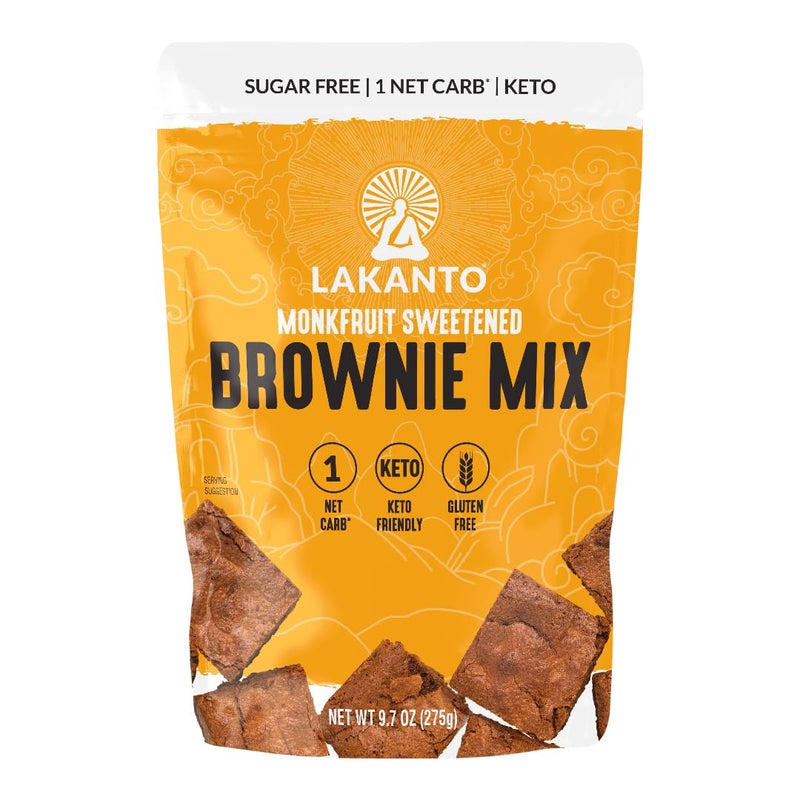 Lakanto Sugar Free Brownie Mix  Sweetened with Monk Fruit Sweetener and Erythritol Keto Diet Friendly Delicious Dutched Cocoa High in Fiber Low Net Carbs Gluten Free Easy to Make Dessert Pack of 1 - Image 3