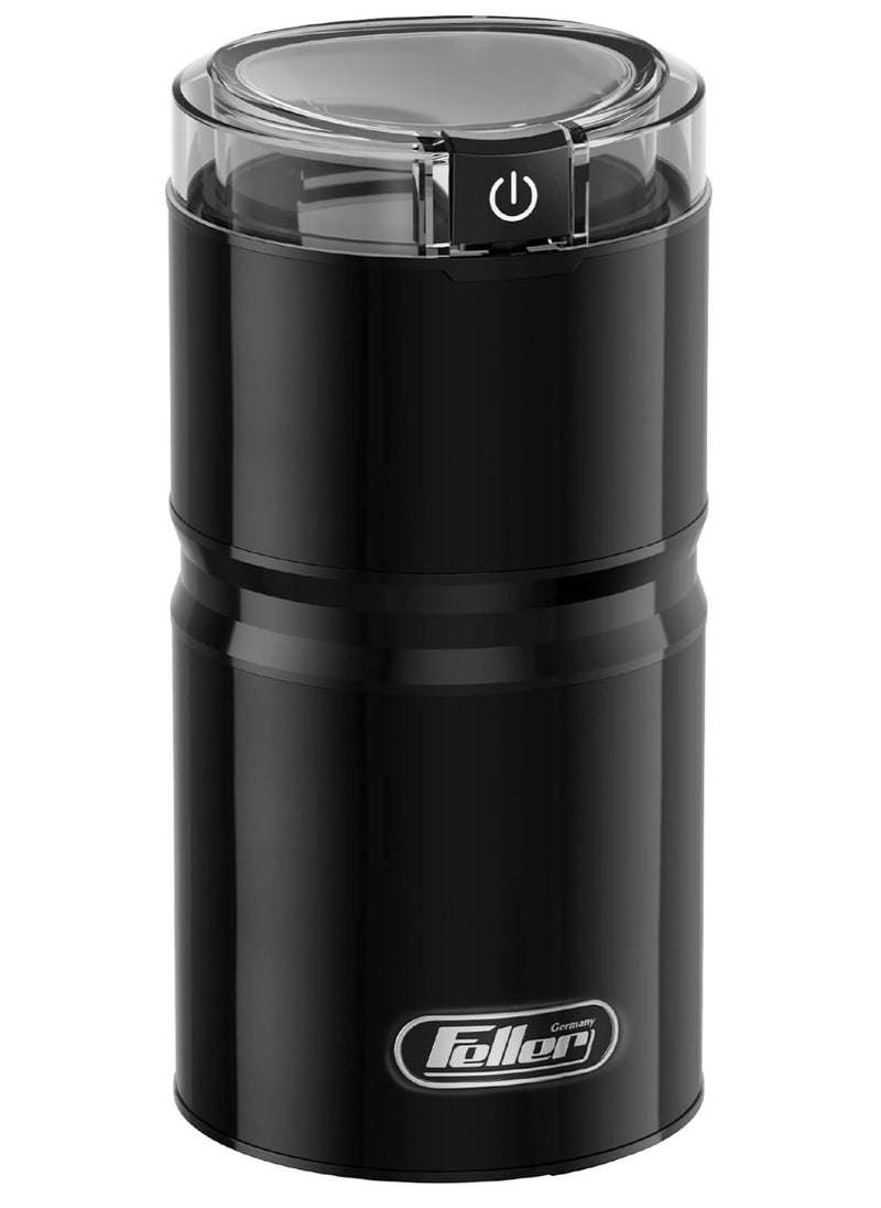Feller Feller Germany, Electric Coffee Grinder/Spice Grinder, 150W Power, Premium Titanium-Coated Blade, Safety Switch, Detachable Cup, BPA-Free, EG151, (Black)  - Image 1