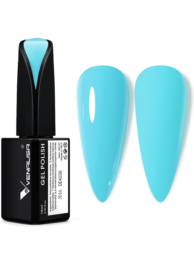 V VENALISA Venalisa Gel Nail Polish 15ml Blue JD16 Soak Off UV LED - Image 1