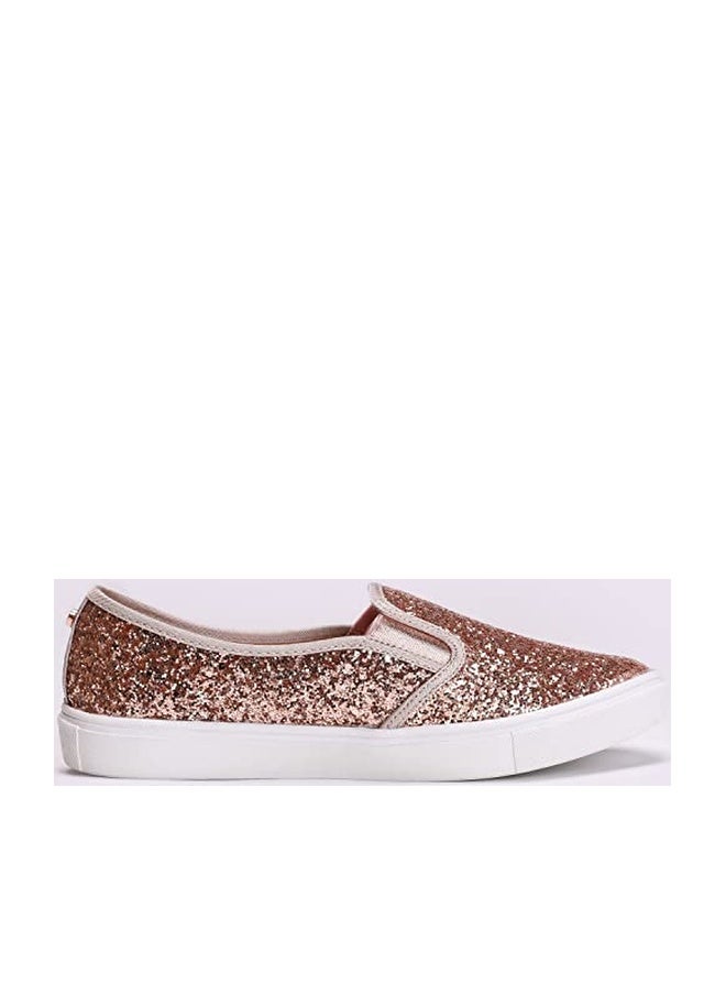 FEVERSOLE Women's Fashion Slip-On Sneaker Casual Flat Loafers Rose Gold Size 8.5 M US - Image 1