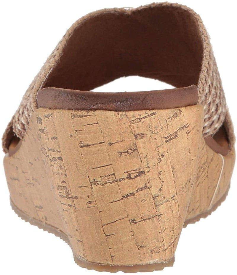 Skechers Women's Beverlee-Delighted Wedge Sandal, Natural, 8 M US - Image 3