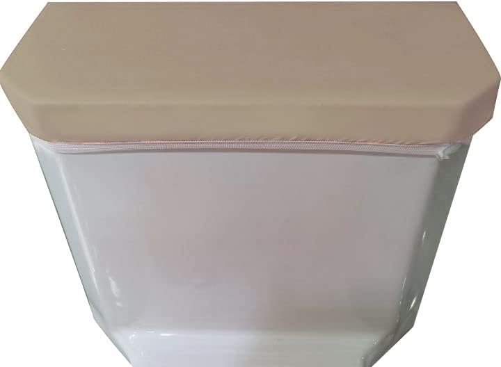 Velvet Toilet Tank Lid Cover Fabric Cover for A Lid Toilet Tank Taupe