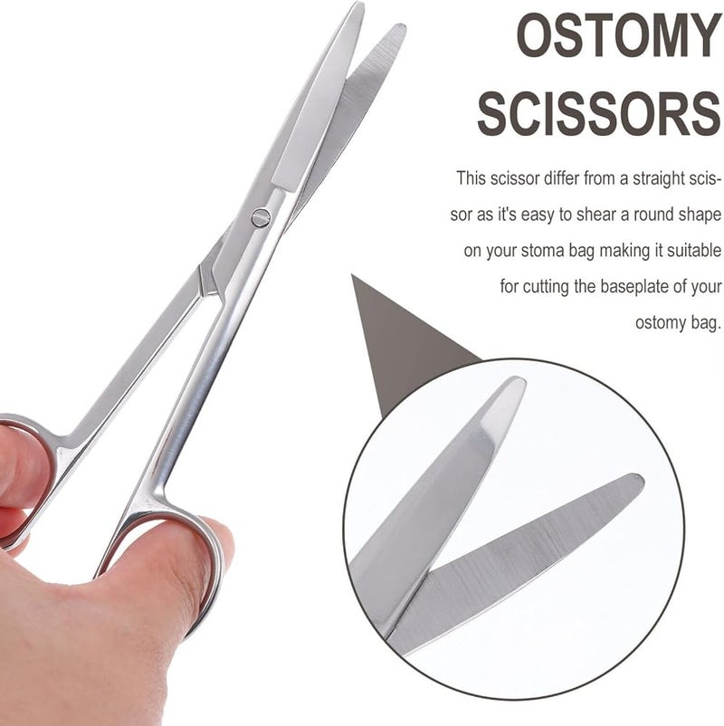 KASTWAVE Ostomy Scissors Bandage Scissors Nursing Scissors Stainless Steel Scissors for Doctors, Nurses, Veterinary Home Nursing, 14cm Ostomy Shears, Professional Nursing Supplies - Image 5
