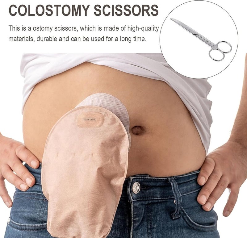 KASTWAVE Ostomy Scissors Bandage Scissors Nursing Scissors Stainless Steel Scissors for Doctors, Nurses, Veterinary Home Nursing, 14cm Ostomy Shears, Professional Nursing Supplies - Image 4