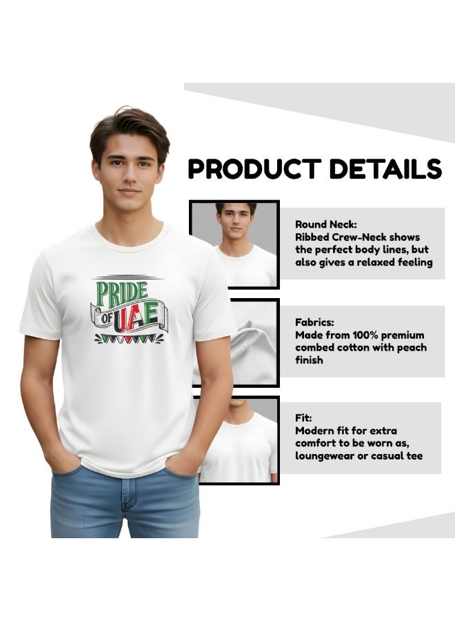 PRINTSHOP4ME UAE Pride Theme Men's T-Shirt | Cotton Fabric | Round Neck | Short Sleeve | Regular Fit | Casual Outfit | Event Wear | Ideal For Outdoor Travel Use - Image 4