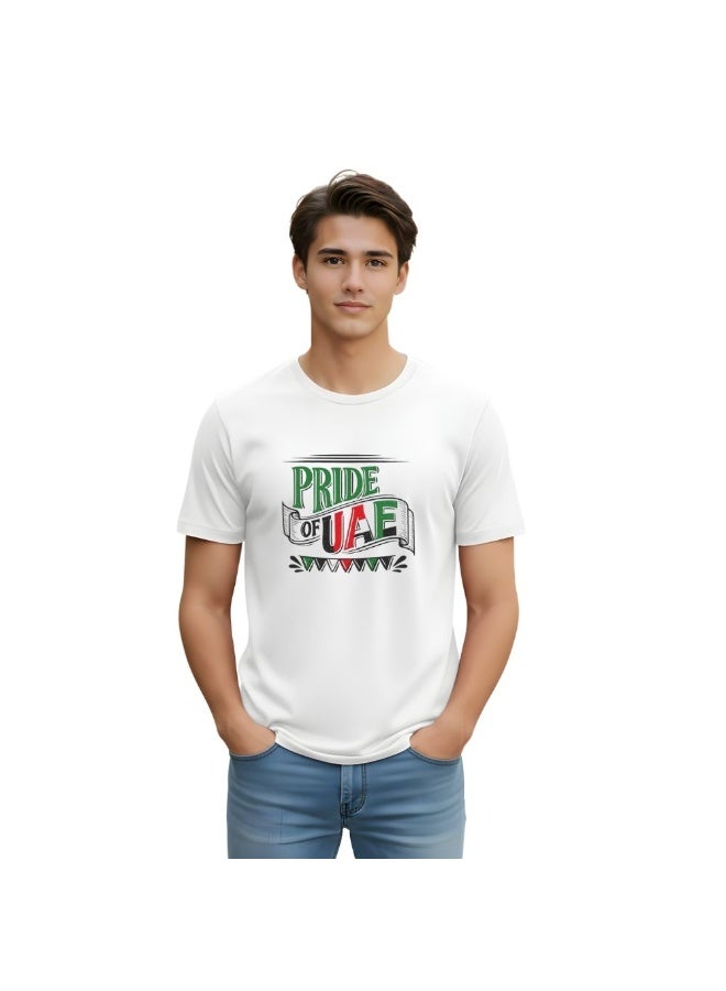 PRINTSHOP4ME UAE Pride Theme Men's T-Shirt | Cotton Fabric | Round Neck | Short Sleeve | Regular Fit | Casual Outfit | Event Wear | Ideal For Outdoor Travel Use - Image 1