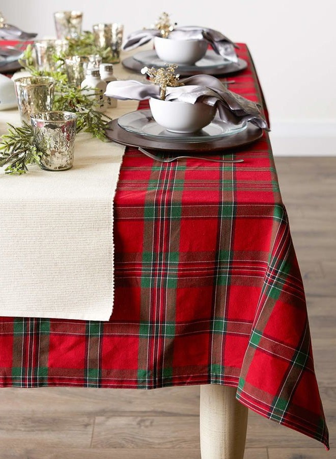 DII Kitchen Décor, Cotton, Red & Green, Holiday Tablecloth, 60x84 - Image 5