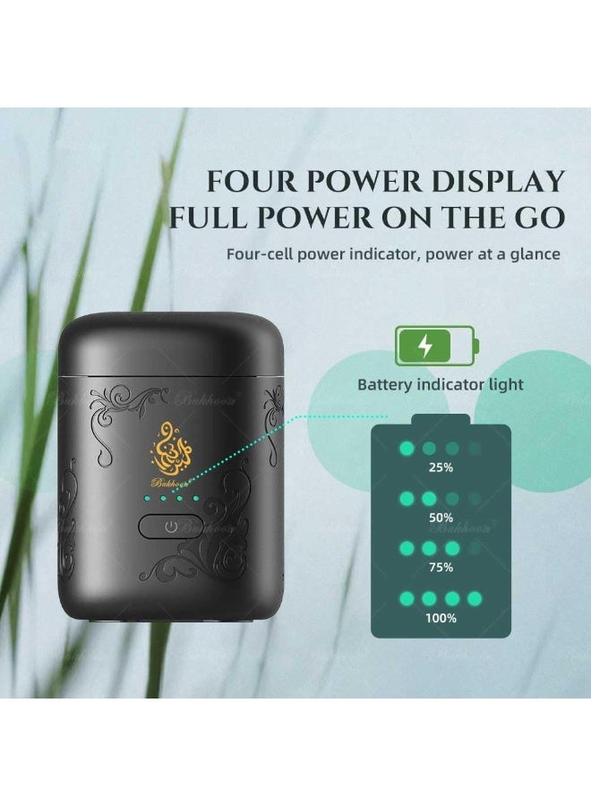 بخور مبخرة بخور ذكية صغيرة محمولة بمنفذ USB، مبخرة عود عربي قابلة لإعادة الشحن، - Image 5