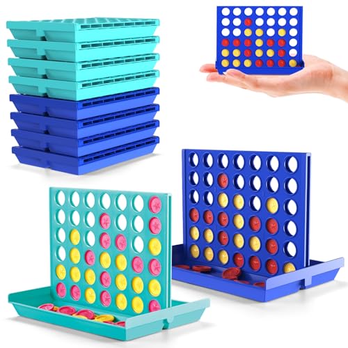 Pup Go 8Pack Mini Pocket Sized 4 in a Row Board Game for Kids Ages 3 Perfect Party Bag Fillers for Kid Classroom Prizes Rewards Unisex Kids Party Favour Toy School Fete Kids Prizes - Image 1