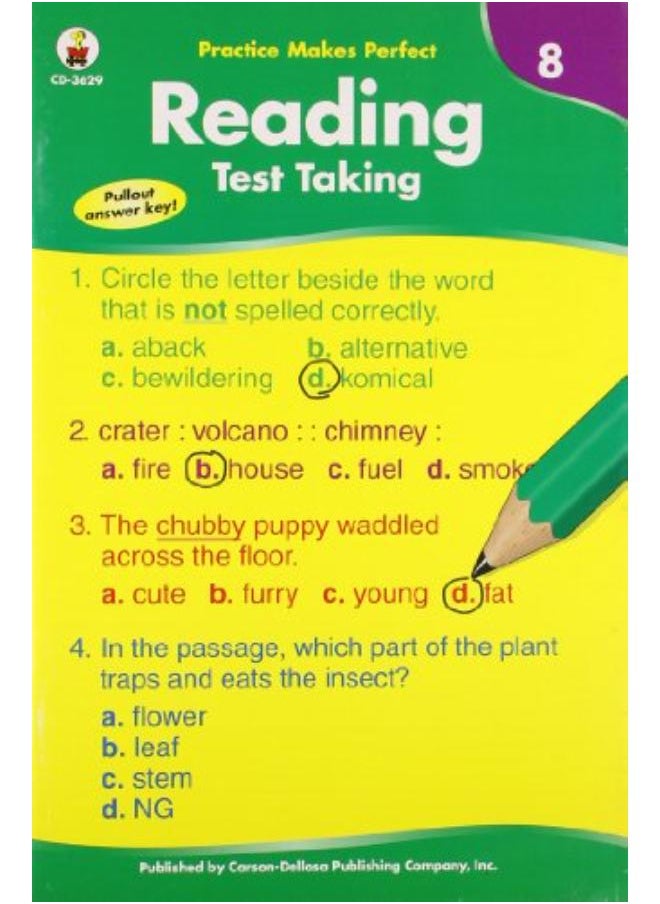 Reading Test Taking By Carson-Dellosa 