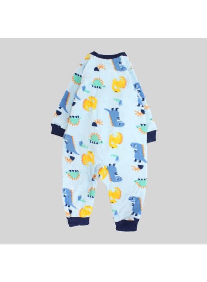 Colorful Dinos Long-Sleeved Footless Onesie - Image 2