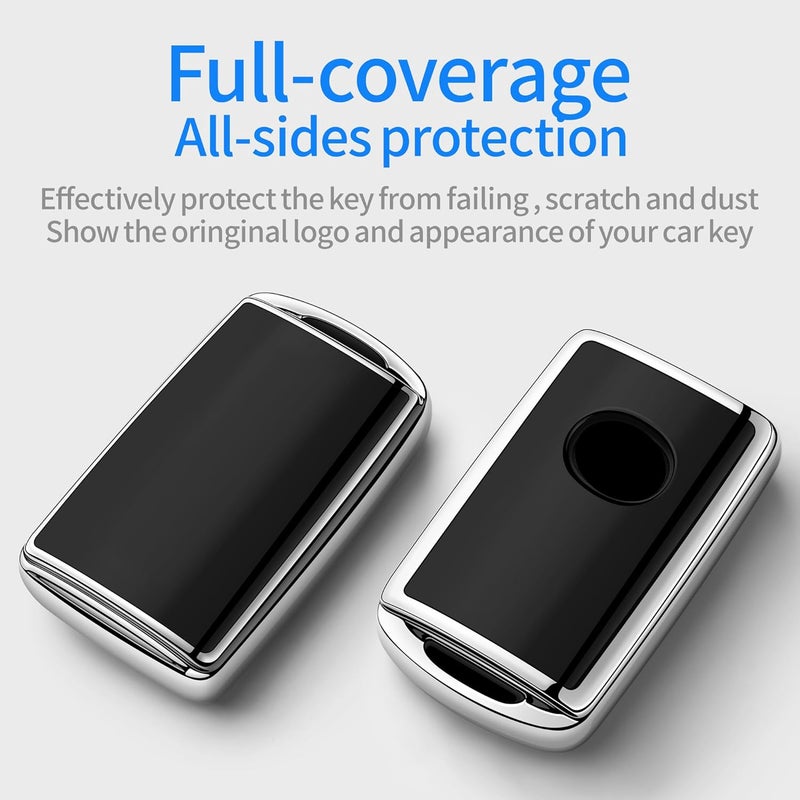 Tukellen Key Fob Cover for Mazda - 360 Degree Full Protection - Silver - Image 3
