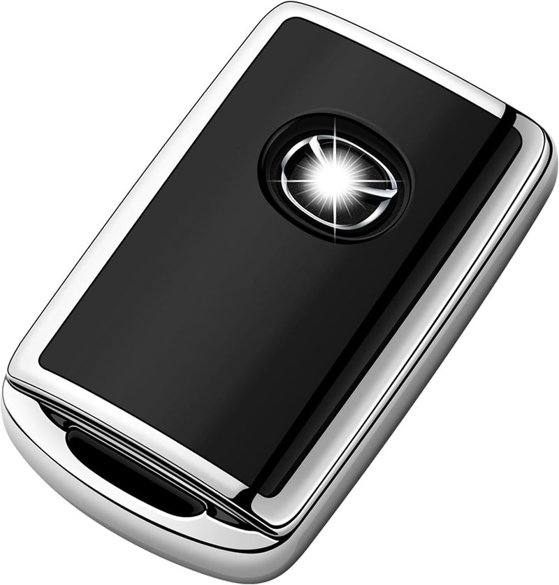 Tukellen Key Fob Cover for Mazda - 360 Degree Full Protection - Silver - Image 1