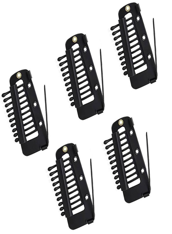 VAMA FASHIONS 5 Pcs Black Stainless steel Chunni Clips Safety Pins Chunni Strong Grip Dupatta Setting Bridal Saree Pallu Pin For Women & Girls - Image 1