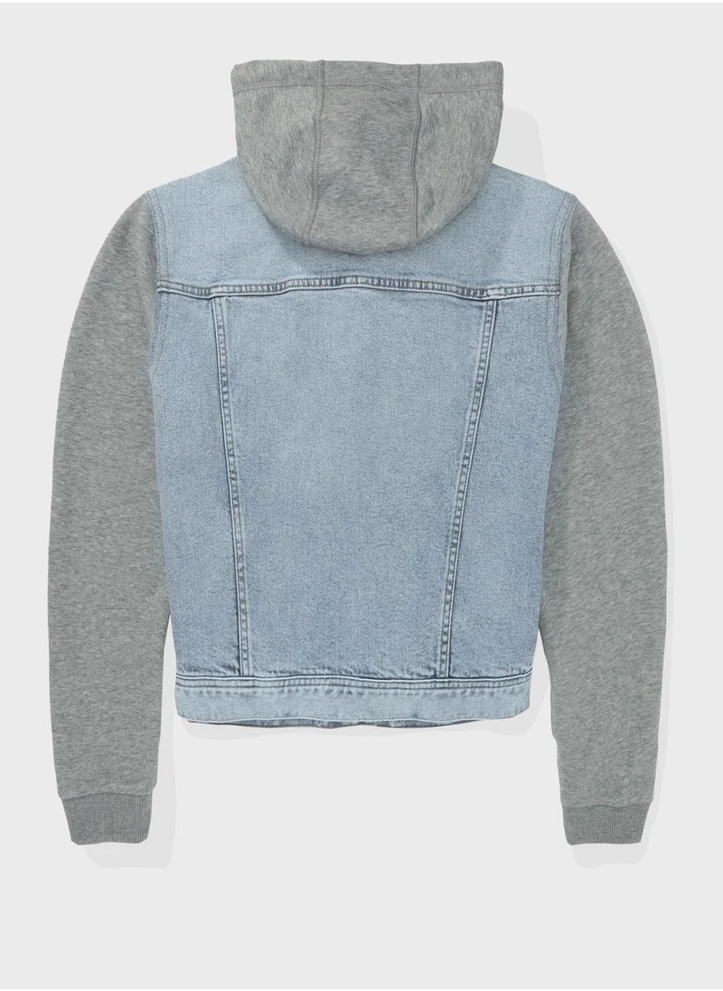 امريكان ايجل Hood Detail Classic Denim Jacket