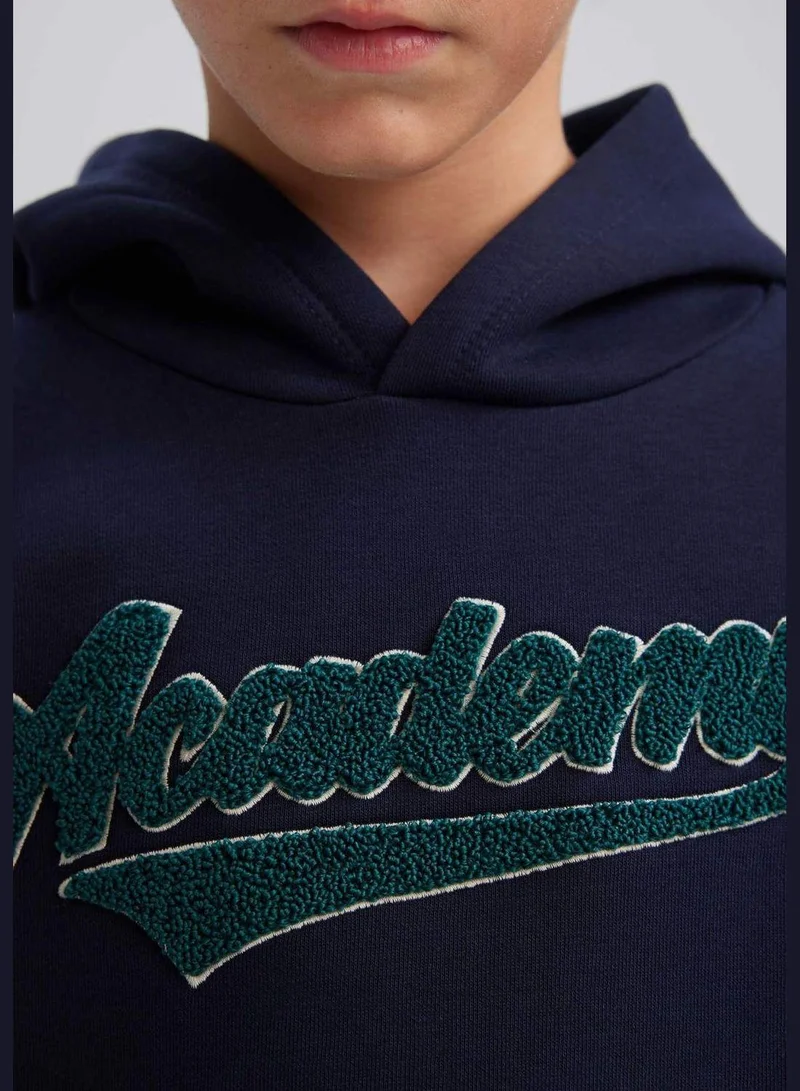 DeFacto Boy Oversize Fit Hooded Long Sleeve Knitted Sweatshirt