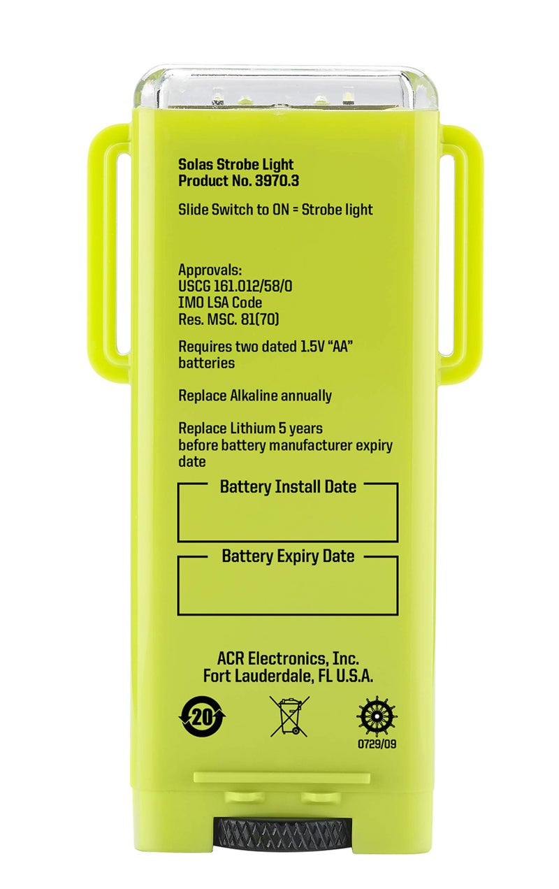 ACR Firefly Pro Waterbug LED Strobe Light – Military-Grade, SOS & Steady-On Modes, SOLAS & USCG Certified, High-Intensity Marine Safety, Emergency Visibility & Durability (3971.3) - Image 4