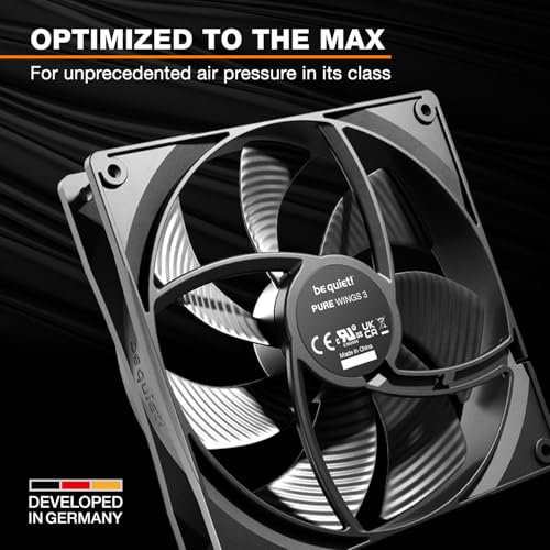 be quiet! Pure Wings 3 140mm PWM, 3 Included, high top-end Speed, Low Minimum RPM, Optimized Fan Frame, Newly Designed Fan Blades - Image 2