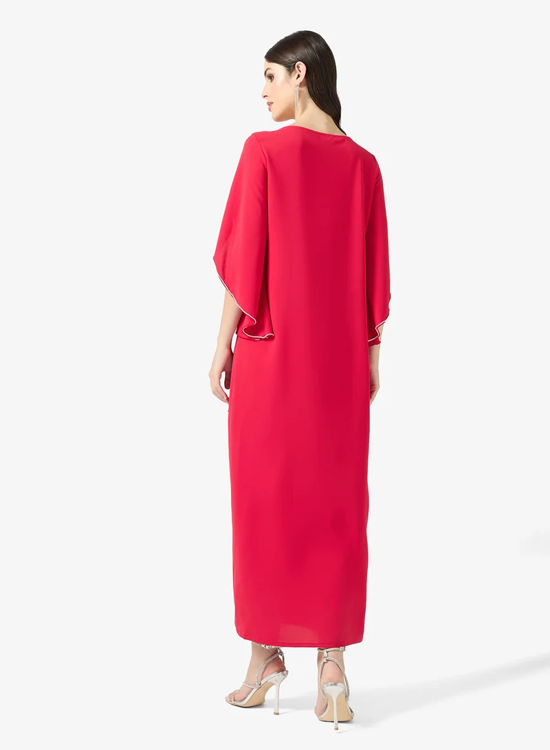 Khizana Slit Sleeve Dress With Dainty Embellishment