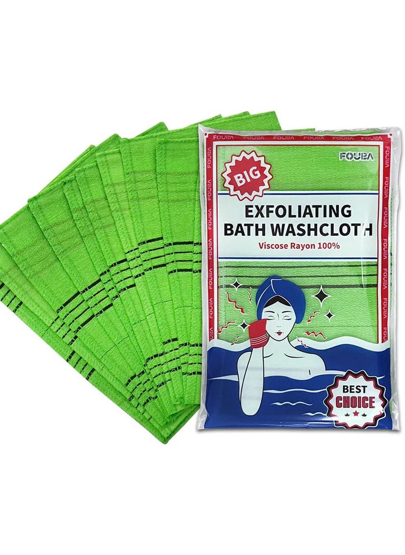 FOUBA - Asian Exfoliating Bath Washcloth (Large - 10 pcs) - Image 1