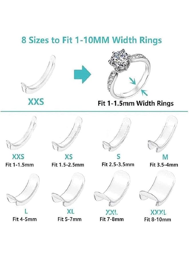 erorex Ring Size Adjuster Invisible Ring Sizer Adjuster For Loose Rings Re Sizer Fit Any Rings With Jewelry Polishing Cloth Premium Ring Tightner For Women And Men 8Pcs - Image 2