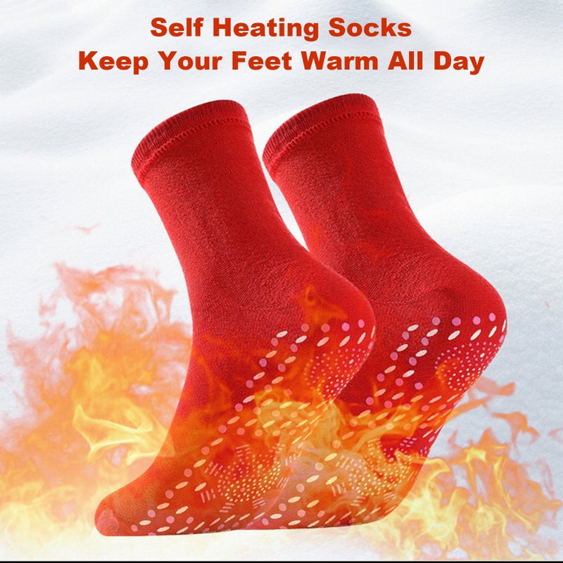 Heated Socks, Self Heating Socks, Tourmaline Self-Heating Magnetic Socks, Massage Socks for Men and Women, Foot Warmer Socks, Great for Outdoor Mountaineering, Skiing, Fishing - Image 2