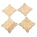 MUXSAM Wood Carved Appliques Onlays, 4-Pack Square Carving Decals for Wall Vanity Cabinet Dresser Headboard Mirror - Image 2