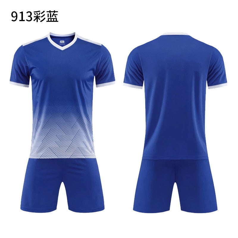 New Year'S Football Uniform Set Printed With Spring Festival Cup Game Team Uniform For Junior High School Students And Kidsren Quick-Drying Short-Sleeved Football Clothes - Image 1
